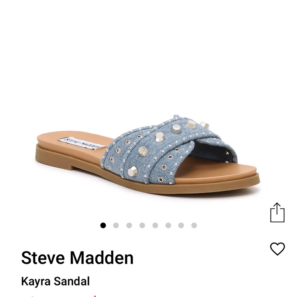 Steve Madden Blue and Brown Sandals with Distressed Denim